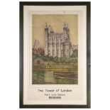 Vintage poster for Underground Mark Lane Station 'The Tower of London'