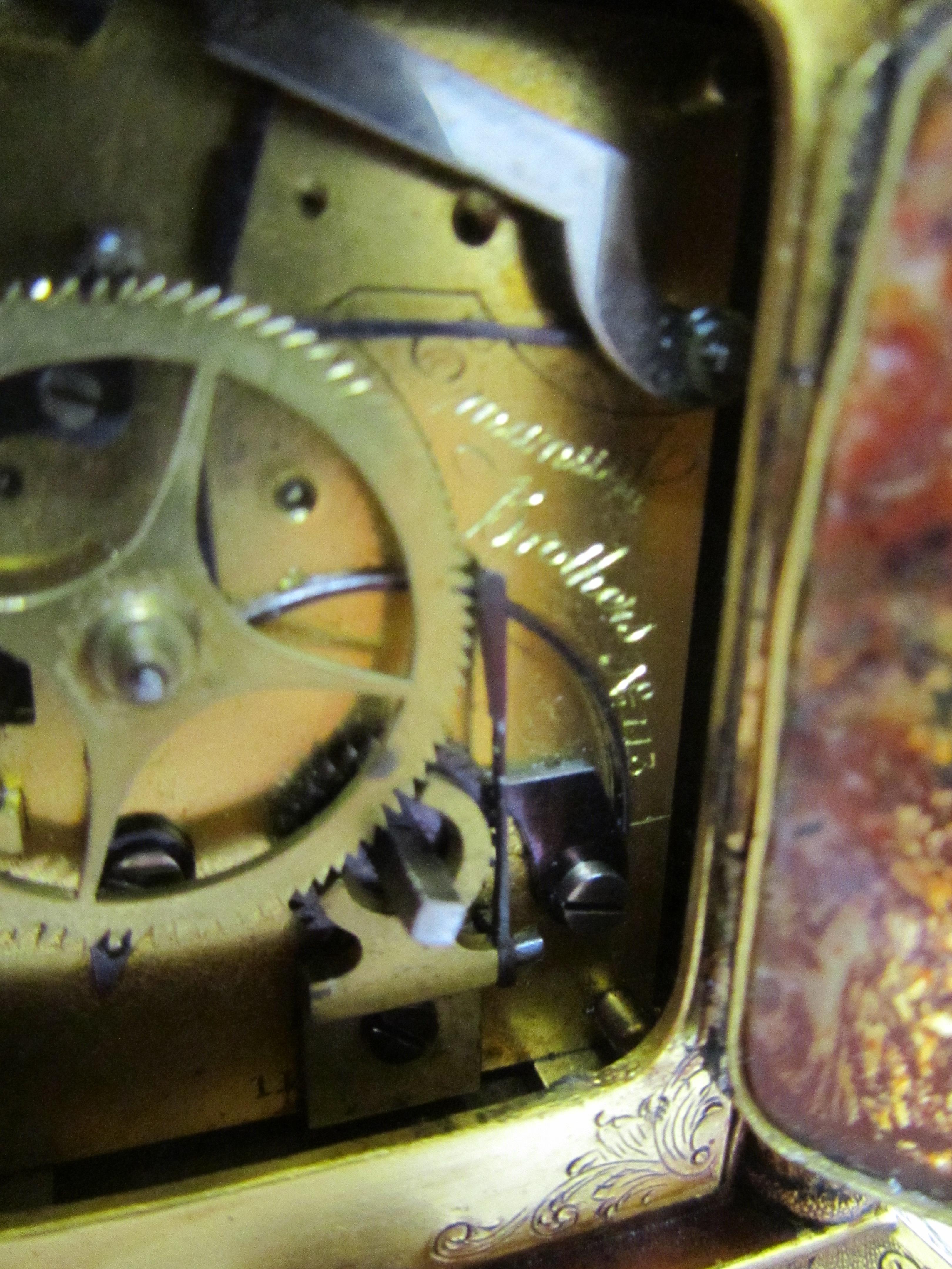 A Victorian small gilt brass Renaissance style clock - Image 11 of 15