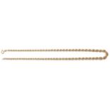 A 9ct gold graduated rope twist chain