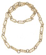 An attractive heavy gold fancy twist link neck chain