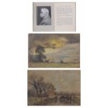 William M Fisher R.A. (American, 1841 - 1923) ''Pond Widdington' pastel