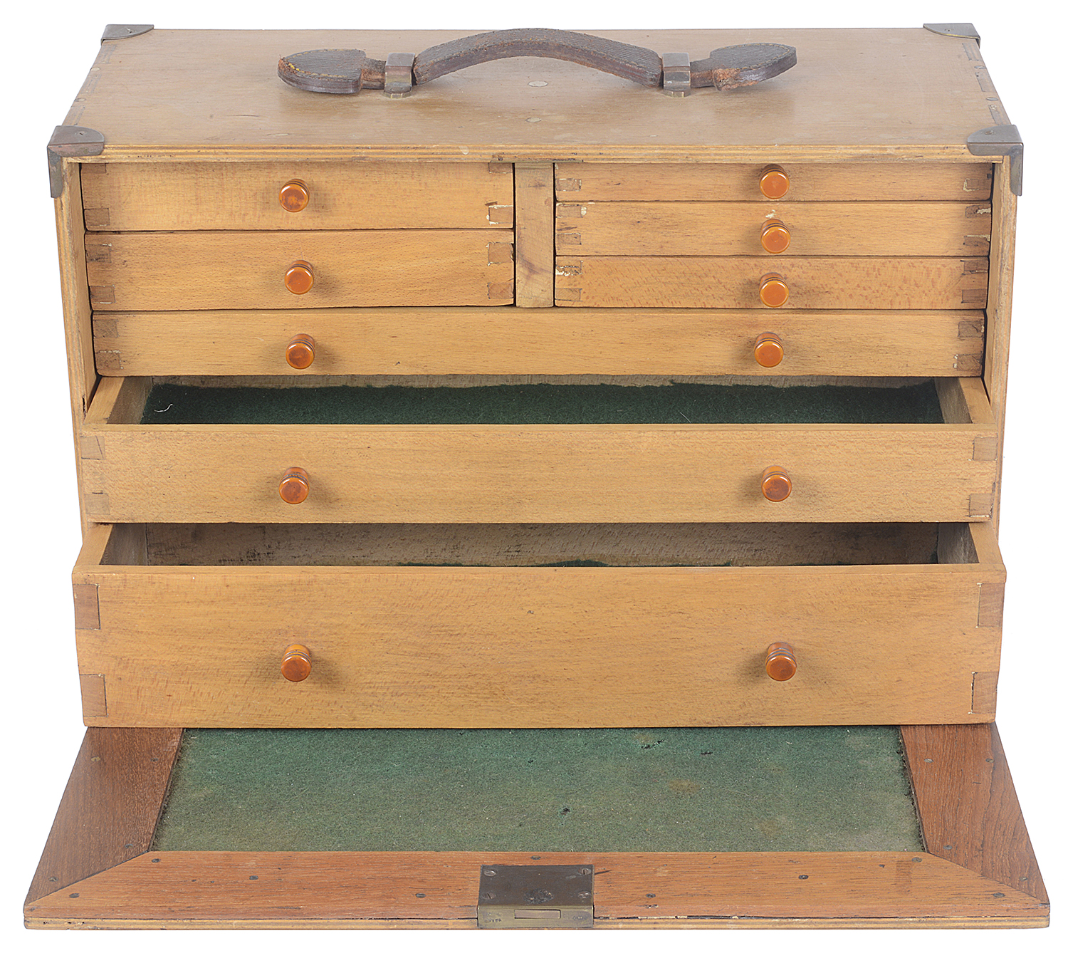 A Vintage jewellery and watch makers carrying case