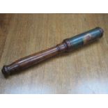 VINTAGE WOODEN POLICE TRUNCHEON WITH GILDED DECORATION