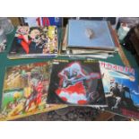 PARCEL OF VINYL RECORDS INCLUDING LIMITED EDITION IRON MAIDEN PICTURE DISC, ELVIS PRESLEY, ETC.