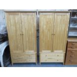 PAIR OF MODERN TWO DOOR WARDROBES