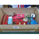 BOX CONTAINING VINTAGE DIE-CAST VEHICLES,