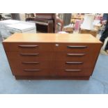 G PLAN TEAK EIGHT DRAWER SIDEBOARD