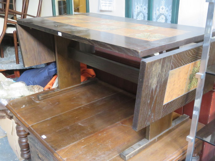 TILE TOPPED DINING TABLE