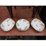 SMALL PARCEL OF AYNSLEY CERAMIC PLATES AND TWO MATCHING DISHES