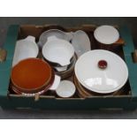 BOX CONTAINING POOLE 1960s STYLE TEAWARE