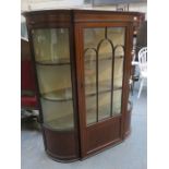 EDWARDIAN MAHOGANY INLAID DISPLAY CABINET- FOR RESTORATION