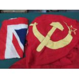 UNION JACK FLAG AND SOVIET UNION FLAG