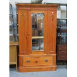 VICTORIAN STAINED WOODEN WARDROBE