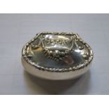 HALLMARKED SILVER SHAPED PILL BOX