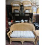 FOUR PIECE CANE CONSERVATORY SUITE