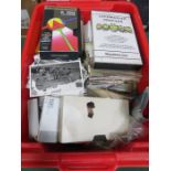 TWO BOXES CONTAINING LARGE QUANTITY OF RAILWAY RELATING EPHEMERA INCLUDING VOLUMES, VIDEO TAPES,