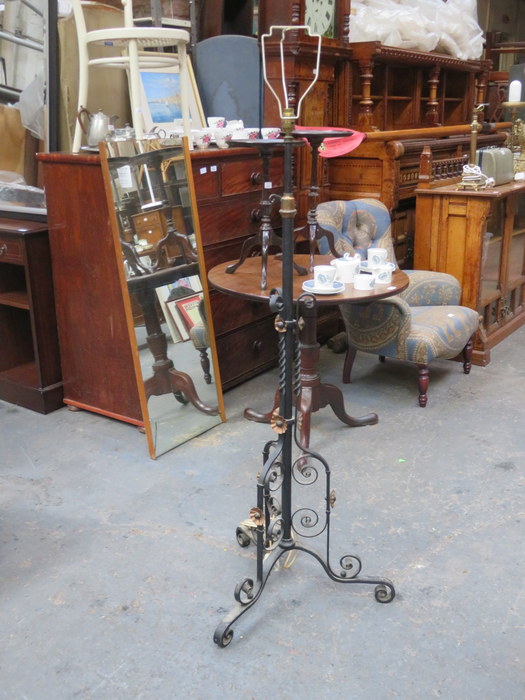 VICTORIAN CAST IRON STANDARD LAMP