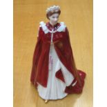 ROYAL WORCESTER GLAZED CERAMIC FIGURE- IN CELEBRATION OF THE QUEEN'S 80th BIRTHDAY 2016