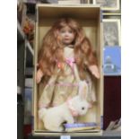 LIMITED EDITION BOXED STEIFF 1994 ALICE WITH RABBIT,