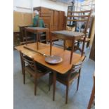 MCINTOSH DINING TABLE AND SIX G PLAN CHAIRS