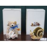 BOXED STEIFF CLASSIC BEAR AND BEIGE SNAIL