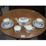 PARCEL OF WEDGWOOD SUSIE COOPER DESIGN GLEN MIST BREAKFAST SET