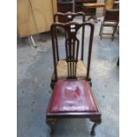 PAIR OF HIGH BACK DINING CHAIRS