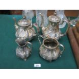 SILVER PLATED FOUR PIECE TEASET