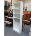 TWO SETS OF OPEN BOOKSHELVES