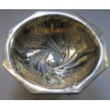 PAIR OF HALLMARKED SILVER BON BON DISHES ON RAISED SUPPORTS (ONE AT FAULT)