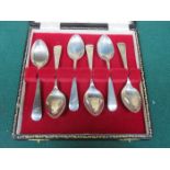 SET OF SIX HALLMARKED SILVER TEASPOONS