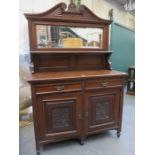 MAHOGANY MIRROR BACK SIDEBOARD