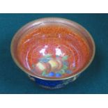 WEDGWOOD FAIRYLAND LUSTRE GILDED CERAMIC BOWL DECORATED WITH FRUIT AND FOLIAGE,