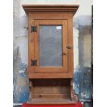 SMALL PINE WALL MOUNTING BATHROOM CABINET