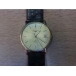 GENTS LONGINES GOLD COLOURED WRISTWATCH