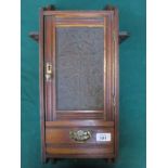 CARVED FRONTED MAHOGANY SMOKER'S CABINET