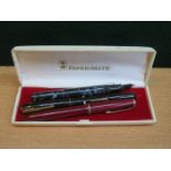 THREE VARIOUS VINTAGE FOUNTAIN PENS INCLUDING WATERMANS ETC.