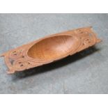 MID 20th CENTURY TROBRIAND ISLAND CARVED TREEN FEASTING DISH