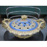 LARGE ORNATELY AND HEAVILY GILDED VICTORIAN POT POURRI POT WITH COVER