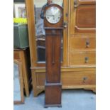 OAK CASED GRANDMOTHER CLOCK