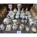 PARCEL OF VARIOUS CRESTED CHINA INCLUDING ARCADIAN, WILEMAN AND CARLTON, ETC.