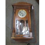 MAHOGANY CASED WALL CLOCK