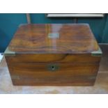 BRASS BOUND MAHOGANY WRITING SLOPE,