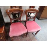 PAIR MAHOGANY BALLOON BACK CHAIRS