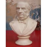 UNGLAZED WILLIAM GLADSTONE BUST