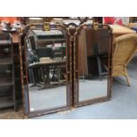 PAIR OF GOOD QUALITY DECORATIVE GILDED WALL MIRRORS,