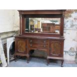 VICTORIAN MAHOGANY MIRROR BACK SIDEBOARD