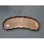 19th CENTURY HENRY LOVERIDGE & CO KIDNEY SHAPED COPPER TRAY