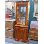REPRODUCTION YEW WOOD COLOURED CORNER CUPBOARD