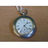 COURVOISTER FRERES SILVER COLOURED POCKET WATCH